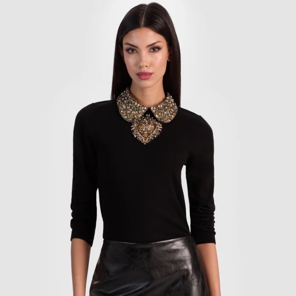 Alice and Olivia Porla Removable Collar Sweater